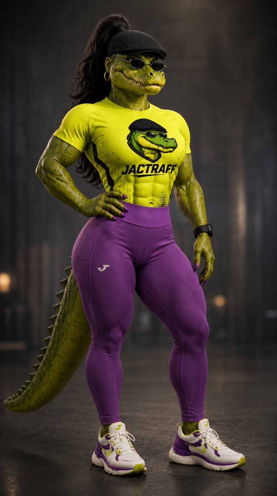 Jacarina usando produto oficial JACTRAFF